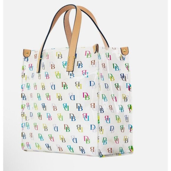Dooney & Bourke Clear It Lunch Bag w Colorful Mini DBs - Small Tote - NWT - Picture 2 of 4